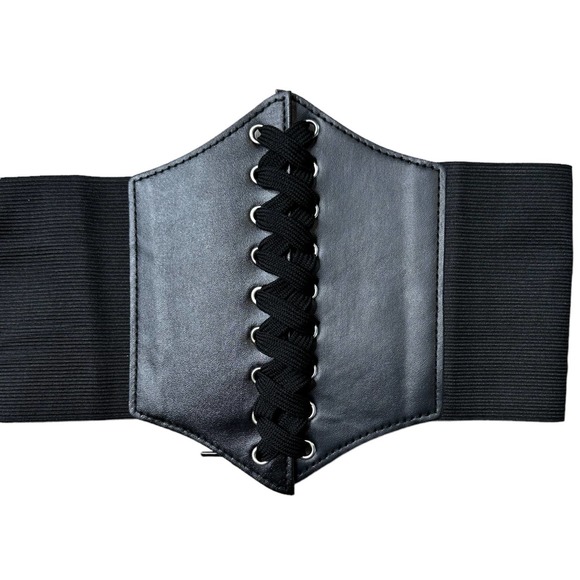 Cider Accessories - Cider Corset Lace-up Belt Black One Size Fits S, M, L